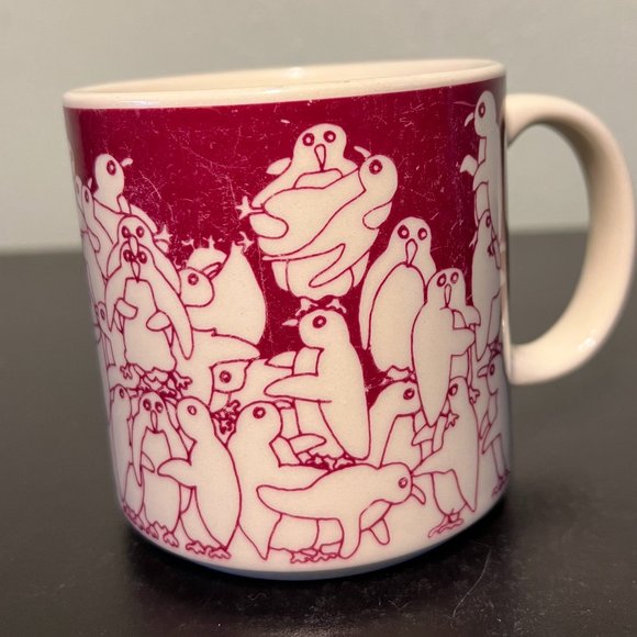 Taylor & Ng Other - 1984 TAYLOR & NG Frolicking Naughty Penguins Mug Nitetime Animates Collection